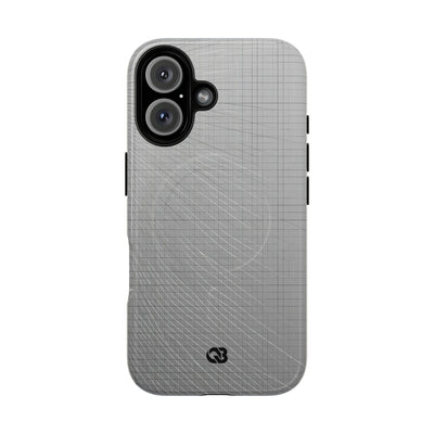 Grey Tough 2.0 Magsafe Phone Case for iPhone - Chrome Mesh Warp