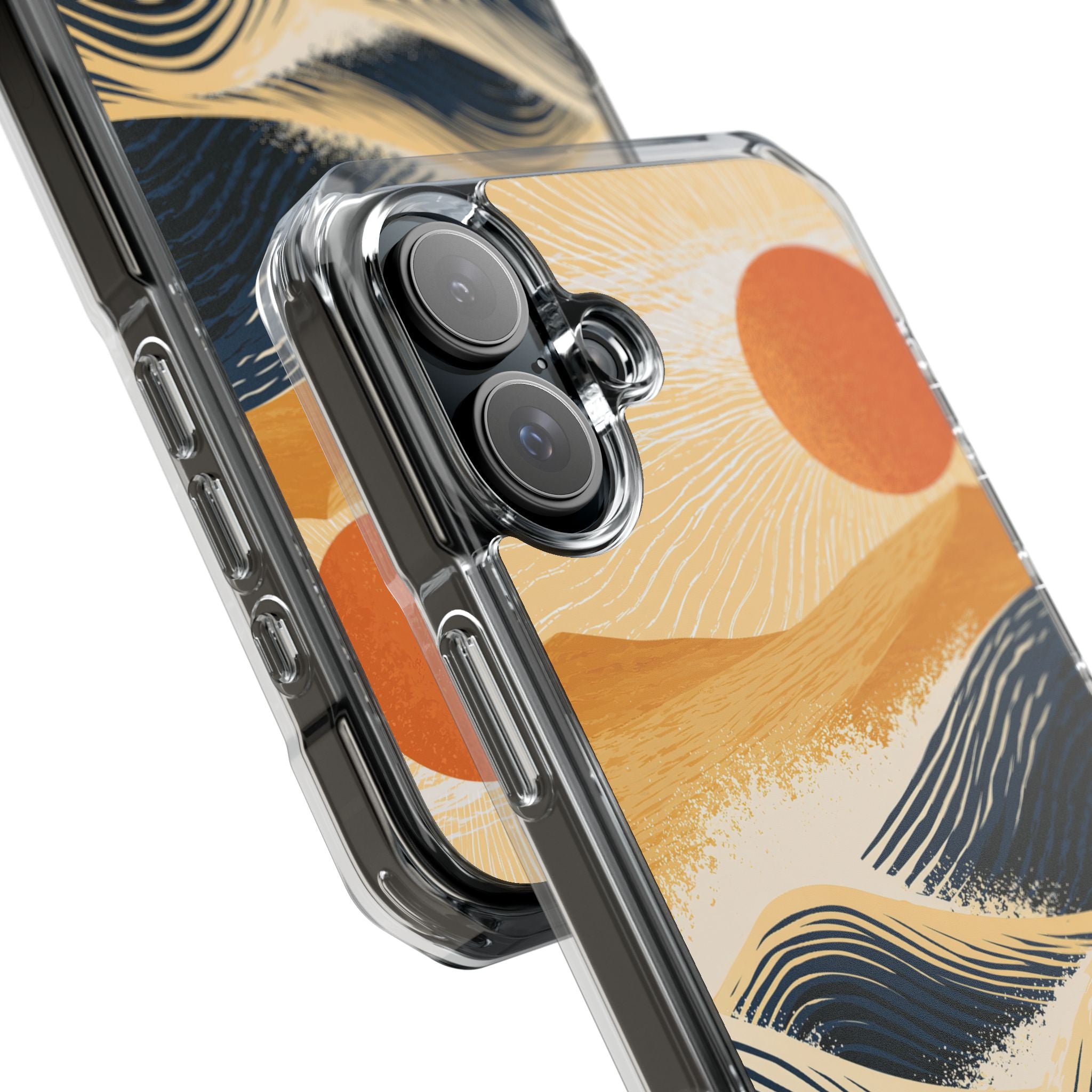Blue Impact MagSafe Phone Case for iPhone - Kyoto Cresting Tide