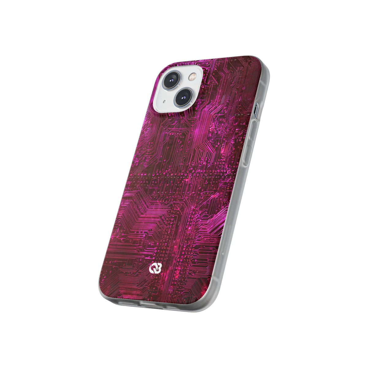Magenta Circuit Trace · Lite Phone Case for iPhone ·  Pink
