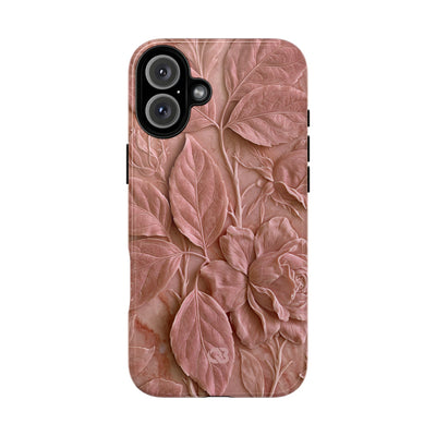 Blush Rose Relief · Tough Phone Case for iPhone · Pink