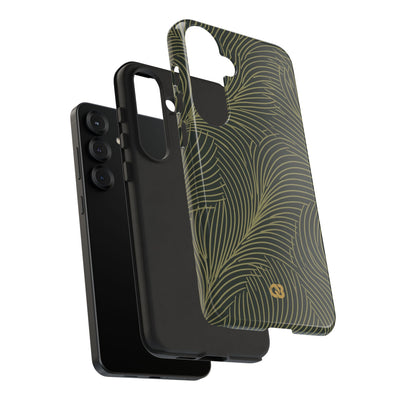 Green Tough Phone Case for Samsung - Dark Olive Plume