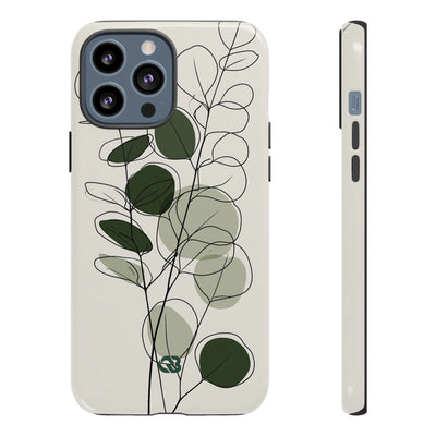 Eucalyptus Foliage Study · Tough Phone Case for iPhone · Green