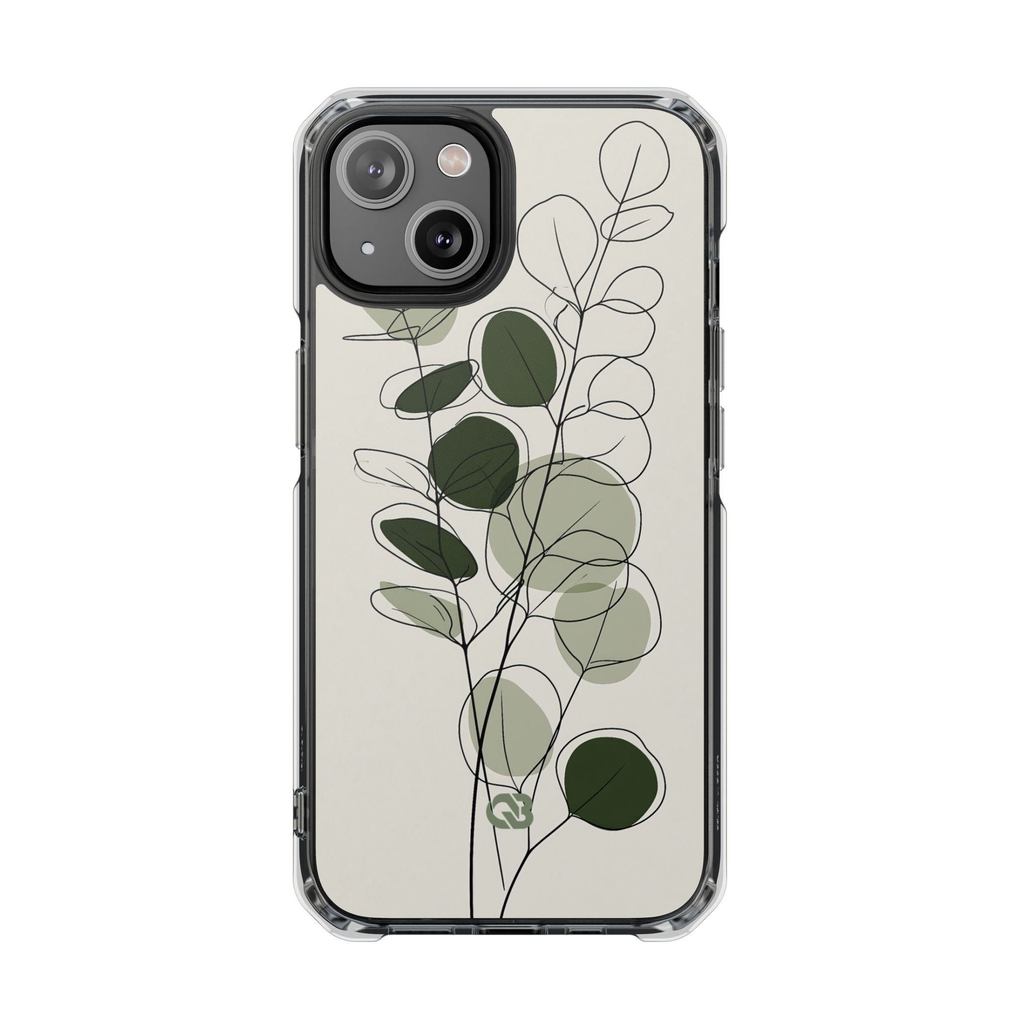 Green Impact MagSafe Phone Case for iPhone - Muted Eucalyptus Sketch