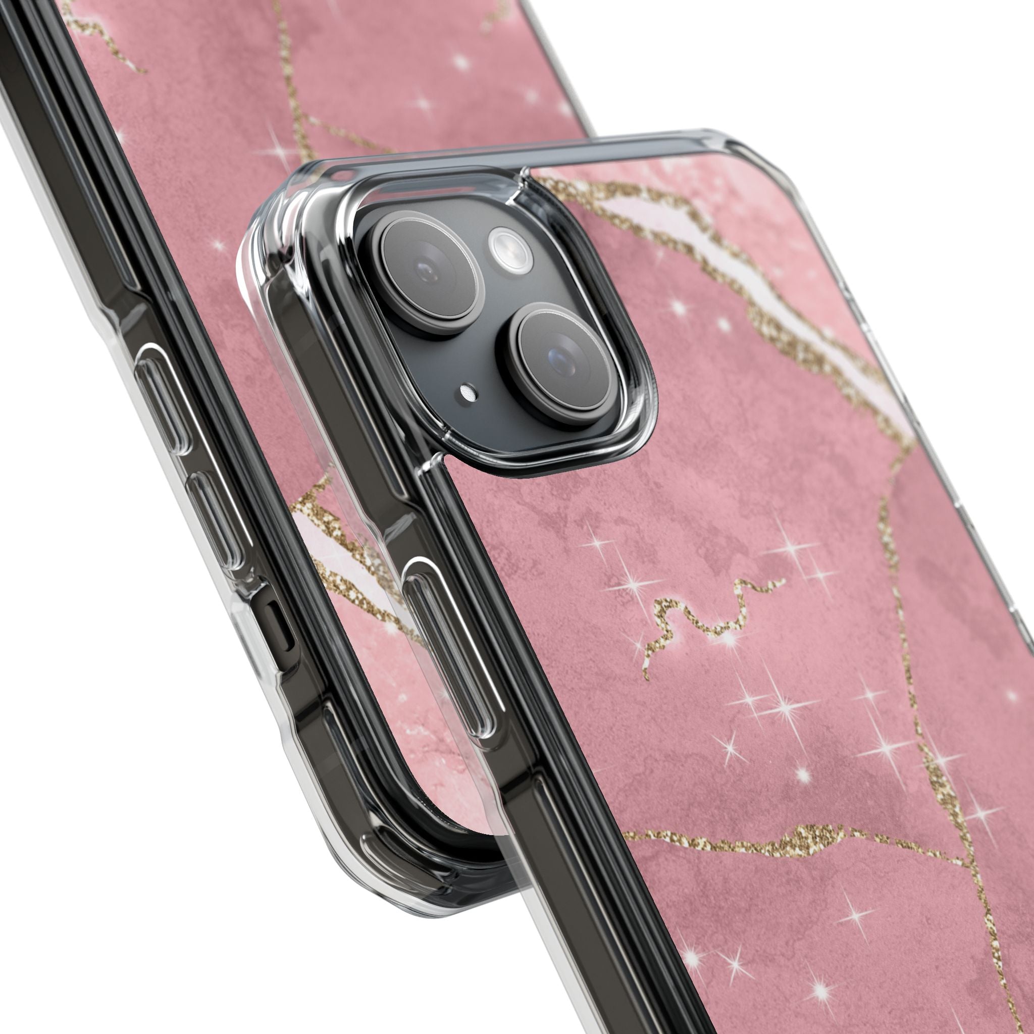 Rose Sparkle Marble · Impact Coque de téléphone pour iPhone · Magsafe