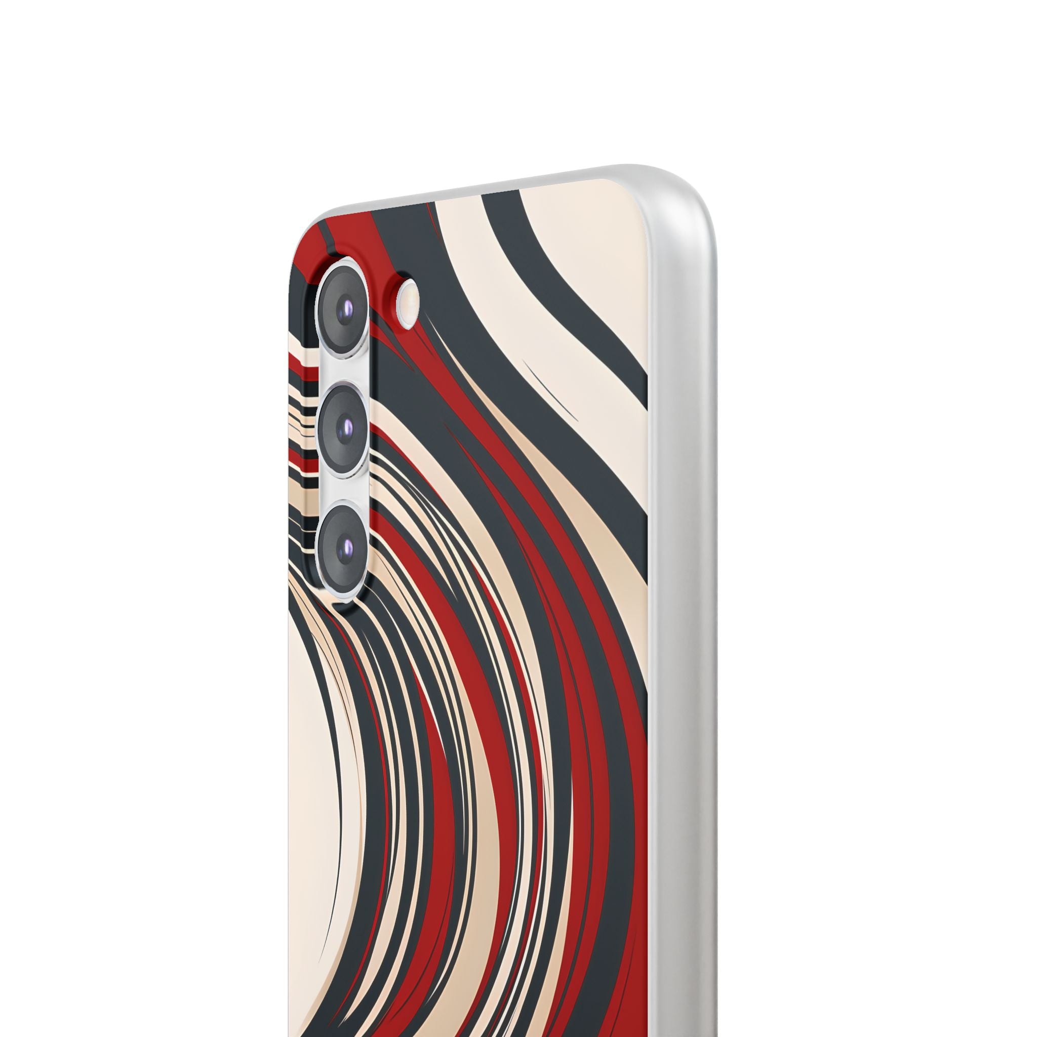 Crimson Flow Waves · Soft Phone Case for Samsung