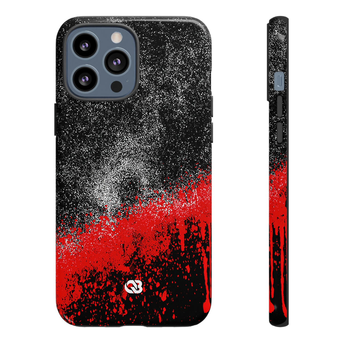 Crimson Noir Drip · Tough Phone Case for iPhone · Black