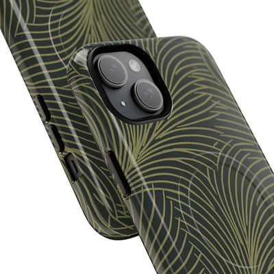 Green Tough 2.0 Magsafe Phone Case for iPhone - Dark Olive Plume