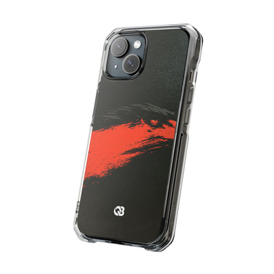 Crimson Raptor Noir · Clear Impact Magnetic Phone Case for iPhone ·  Black