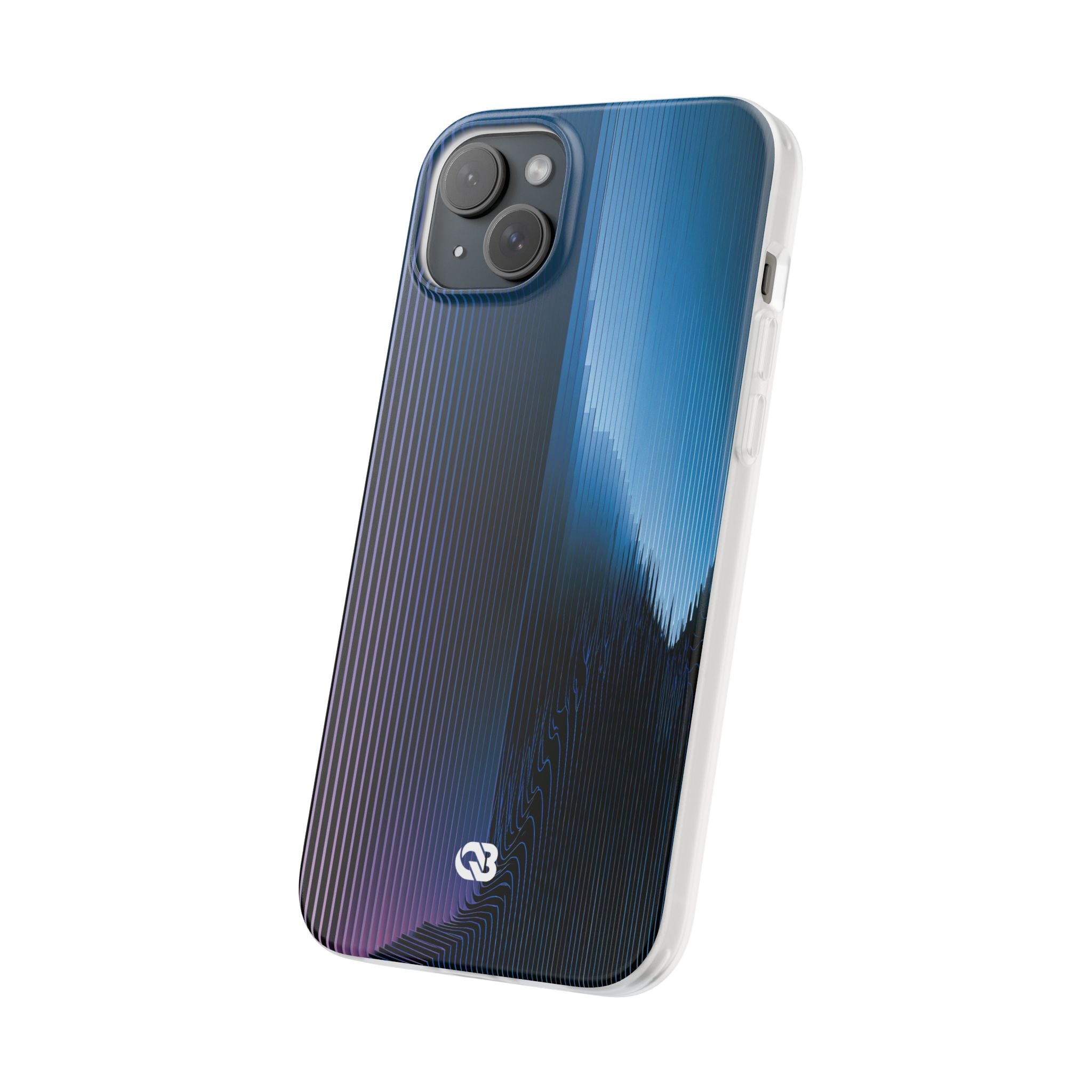 Blue Lite Phone Case for iPhone - Indigo Distortion Wave