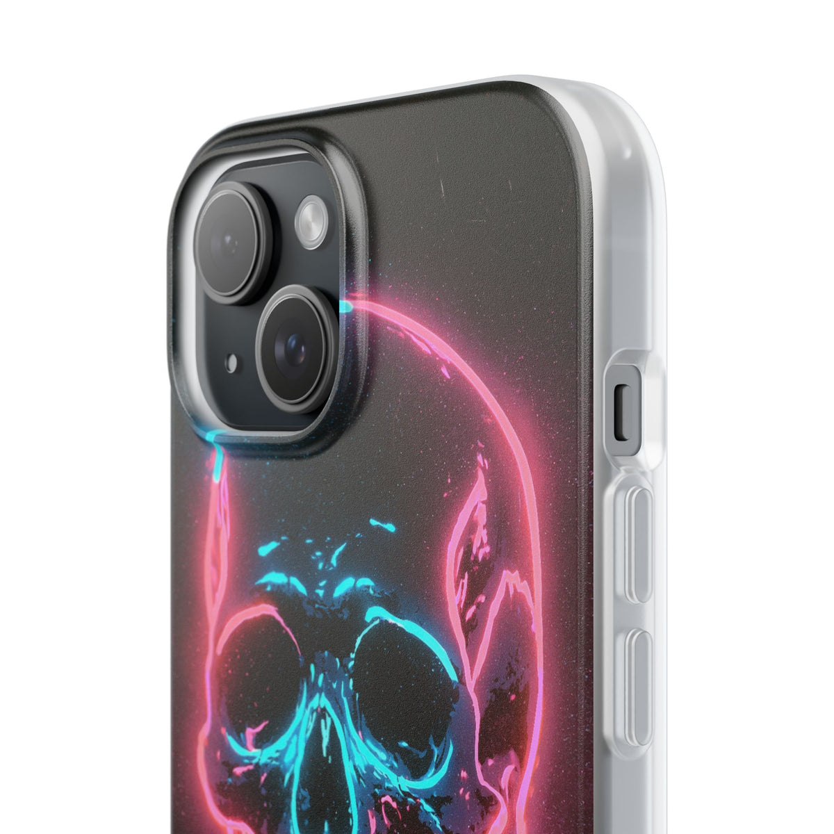 Neon Drip Skull · Lite Phone Case for iPhone ·  Black