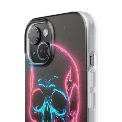 Neon Drip Skull · Lite Phone Case for iPhone ·  Black