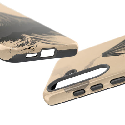 Beige Tough Phone Case for Samsung - Obsidian Ink Summit