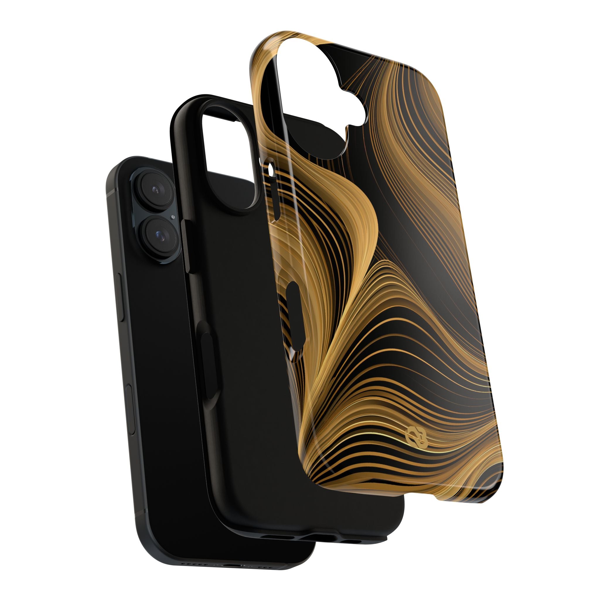 Gold Tough Phone Case for iPhone - Molten Copper Strands