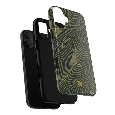 Green Tough 2.0 Magsafe Phone Case for iPhone - Dark Olive Plume