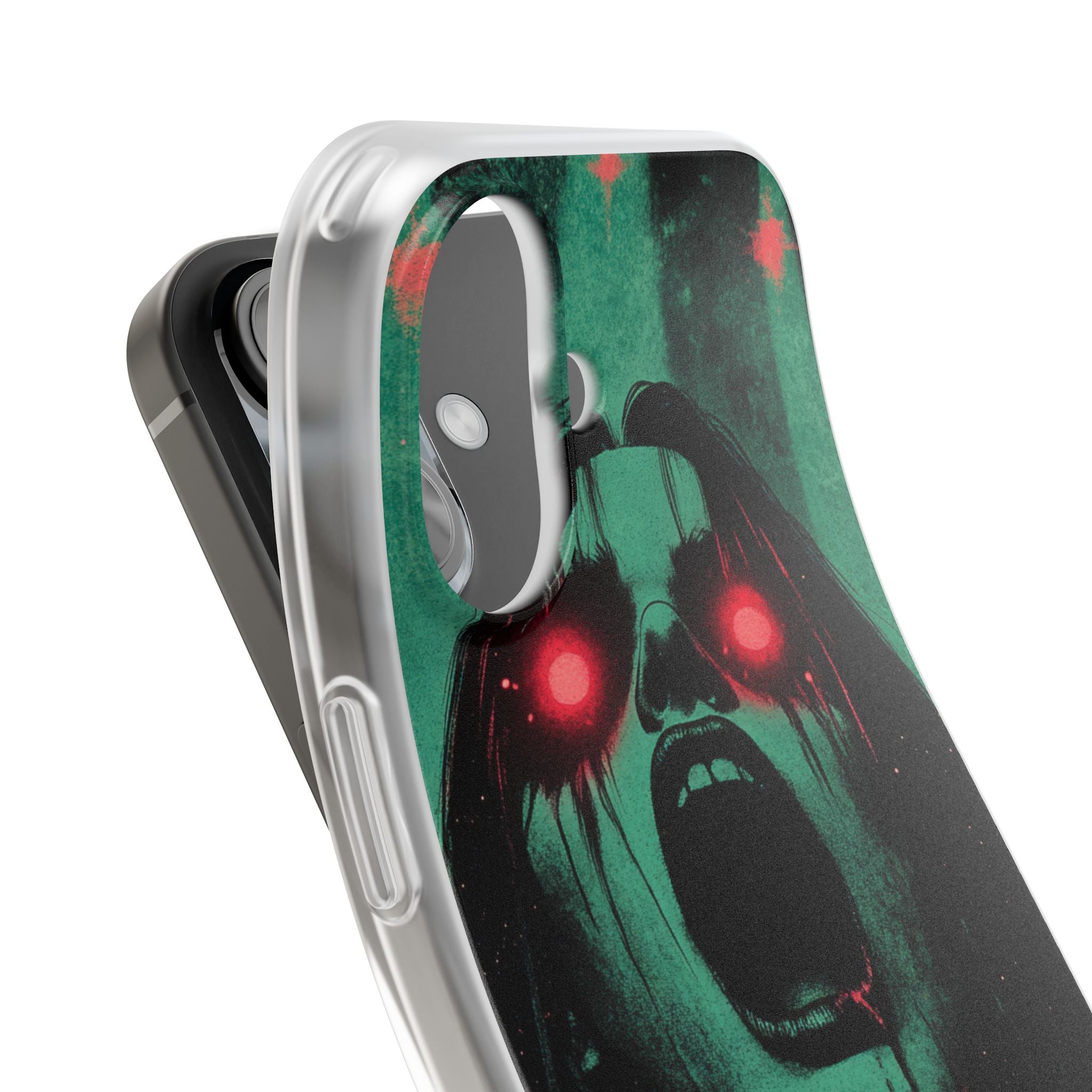 Crimson Emerald Scream · Soft Phone Case for iPhone