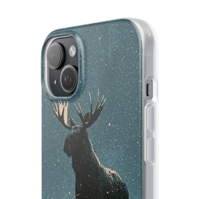 Nordic Boreal Moose · Lite Phone Case for iPhone ·  Blue