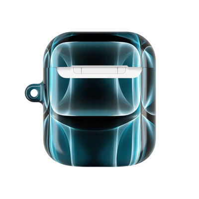 Translucent Cyber Grid · Hard Case for AirPods & AirPods Pro · Teal