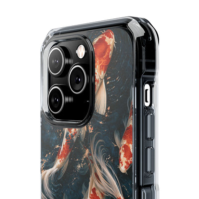 Imperial Nishikigoi · Clear Impact Magnetic Phone Case for iPhone ·  Blue