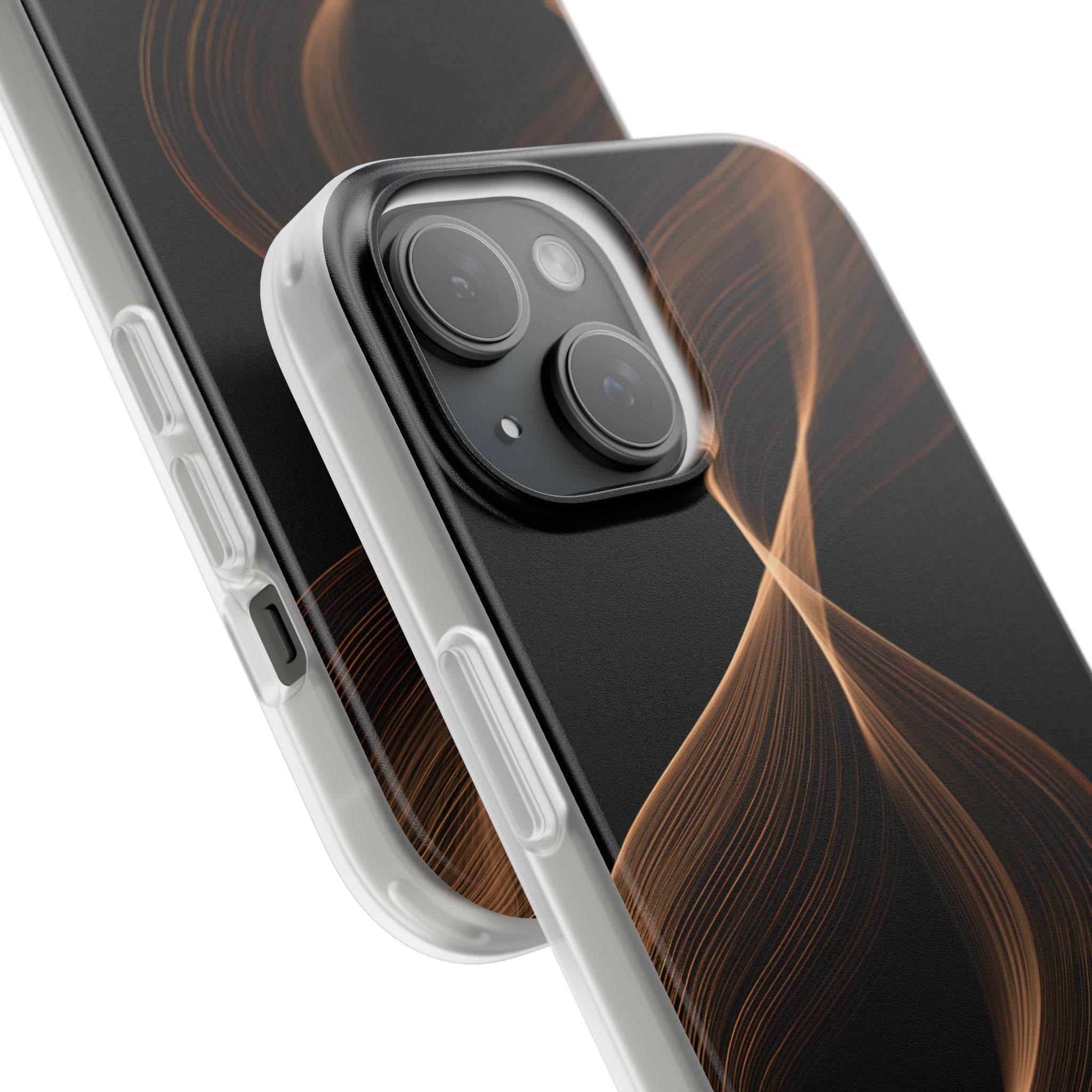 Brown Lite Phone Case for iPhone - Copper Silk Wave