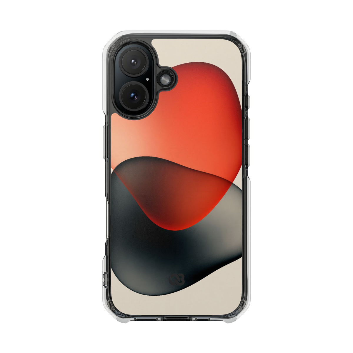 Translucent Crimson Form · Clear Impact Magnetic Phone Case for iPhone · Red
