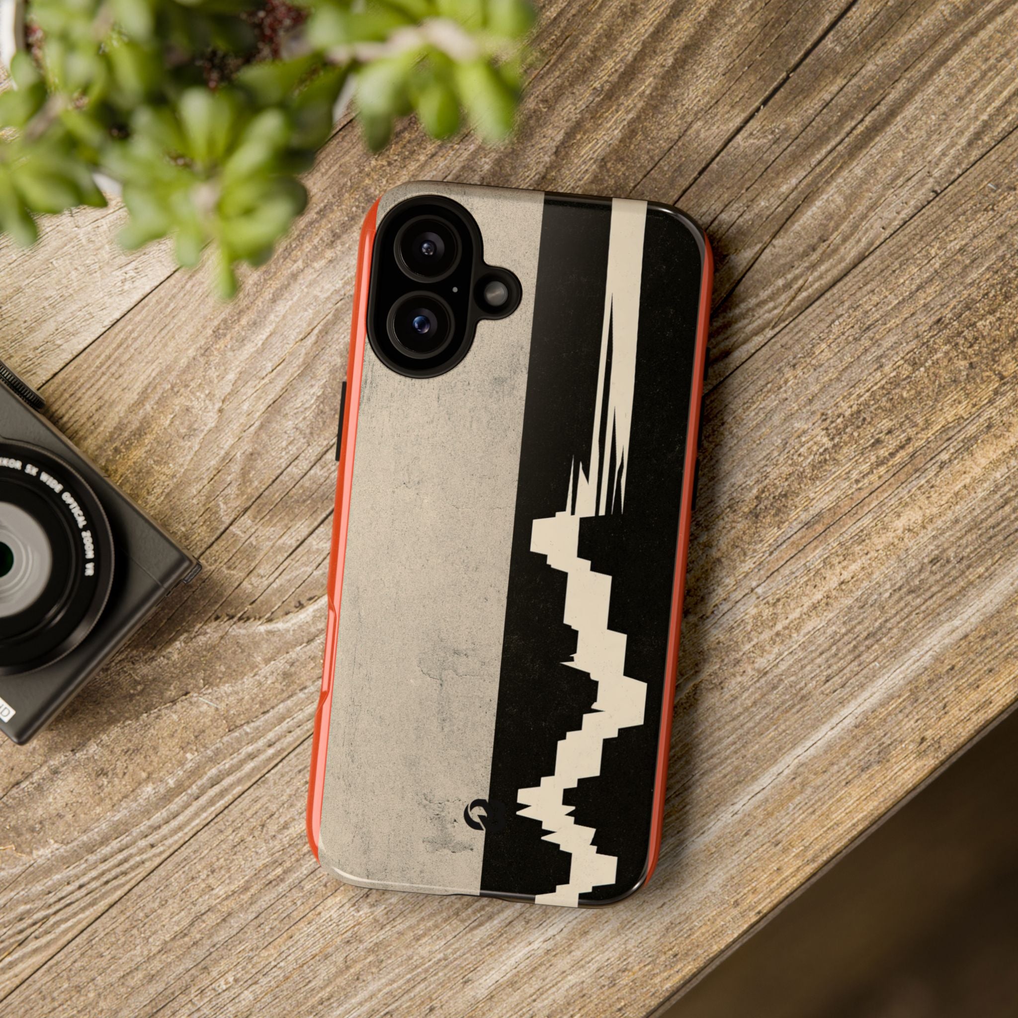 Orange Tough Phone Case for iPhone - Orange Monolith Rift