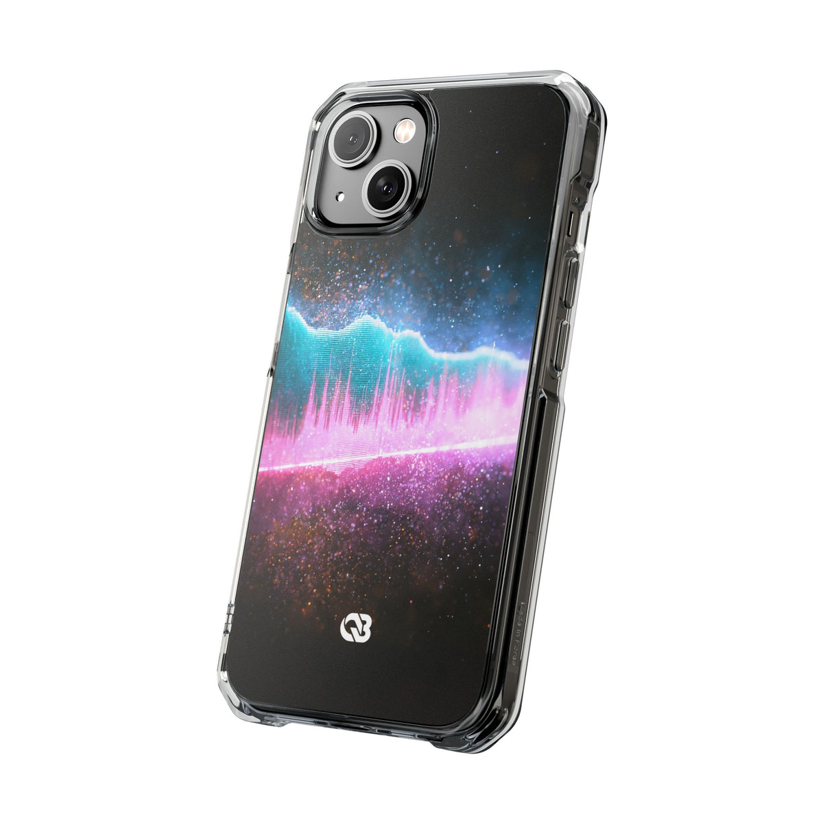 Digital Frequency · Clear Impact Magnetic Phone Case for iPhone · Pink