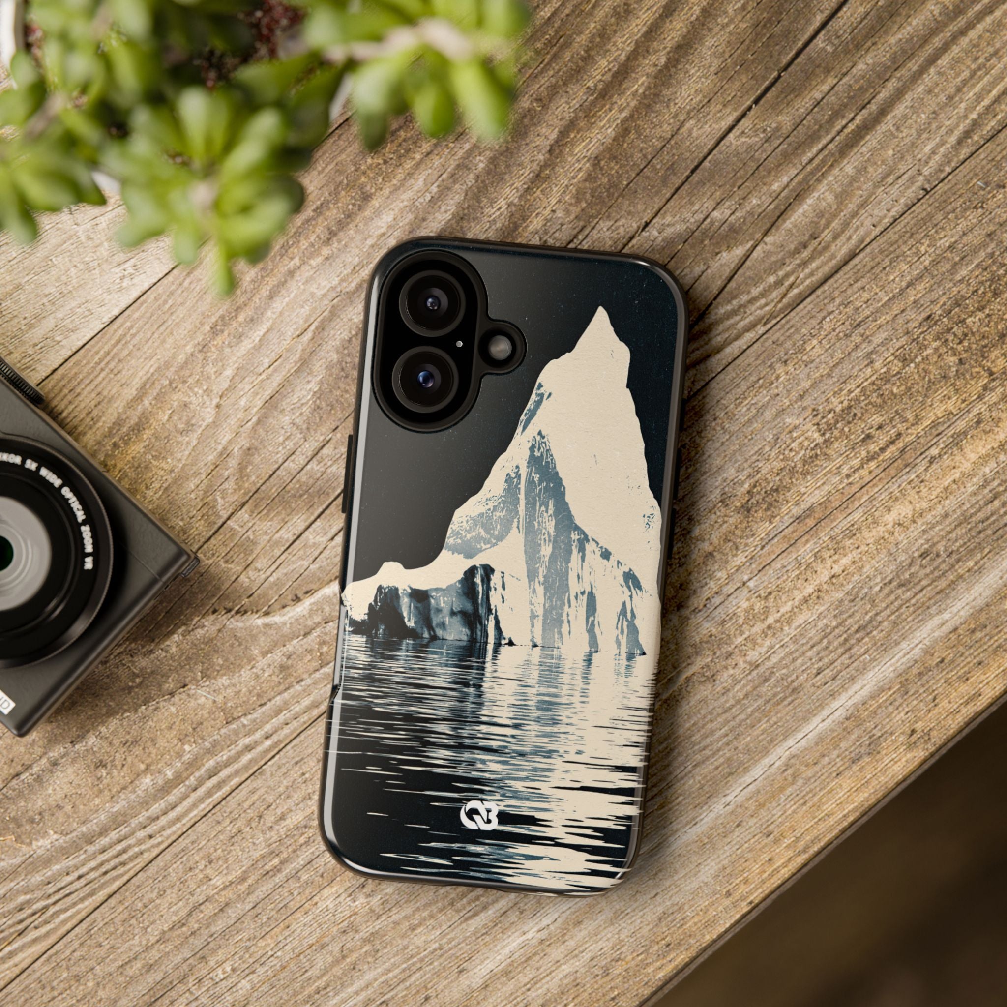 Blue Tough Phone Case for iPhone - Frozen Navy Monolith