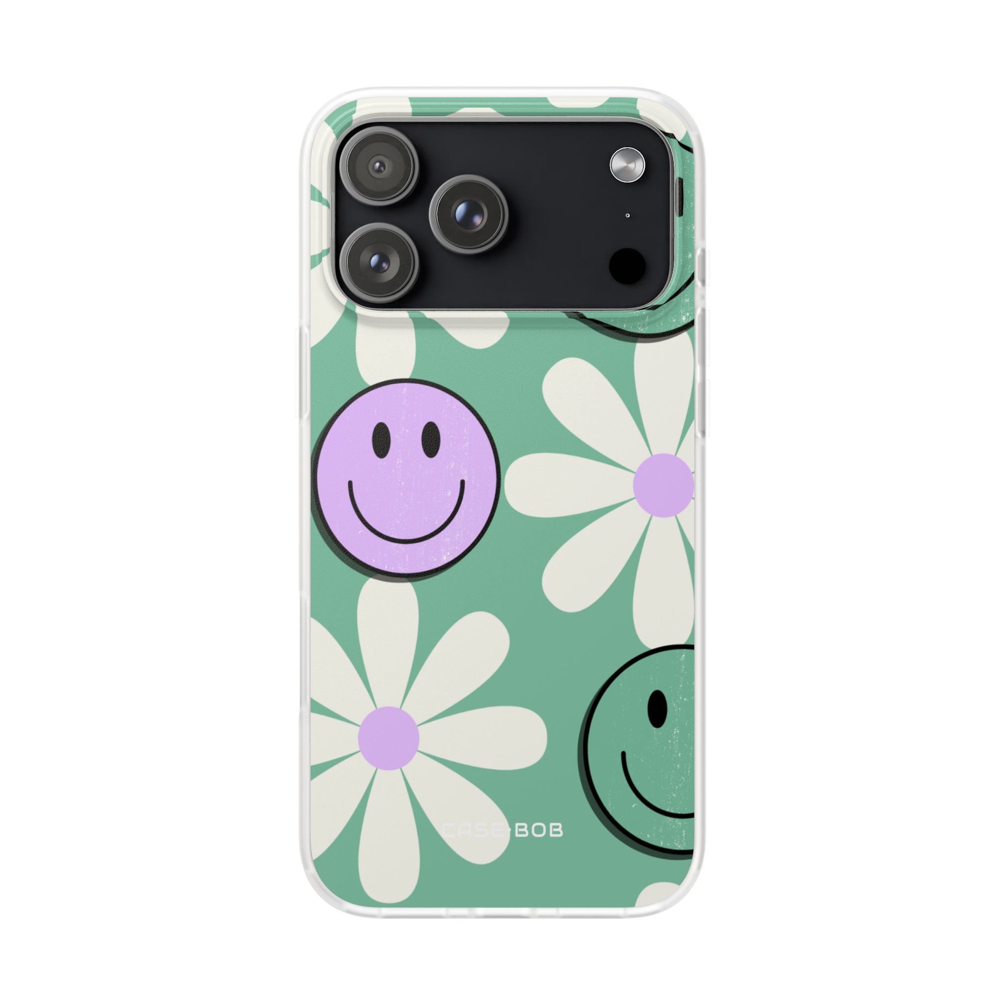 Smiley Daisy Glow iPhone 17 Pro Max Case - Soft - CASE•BOB