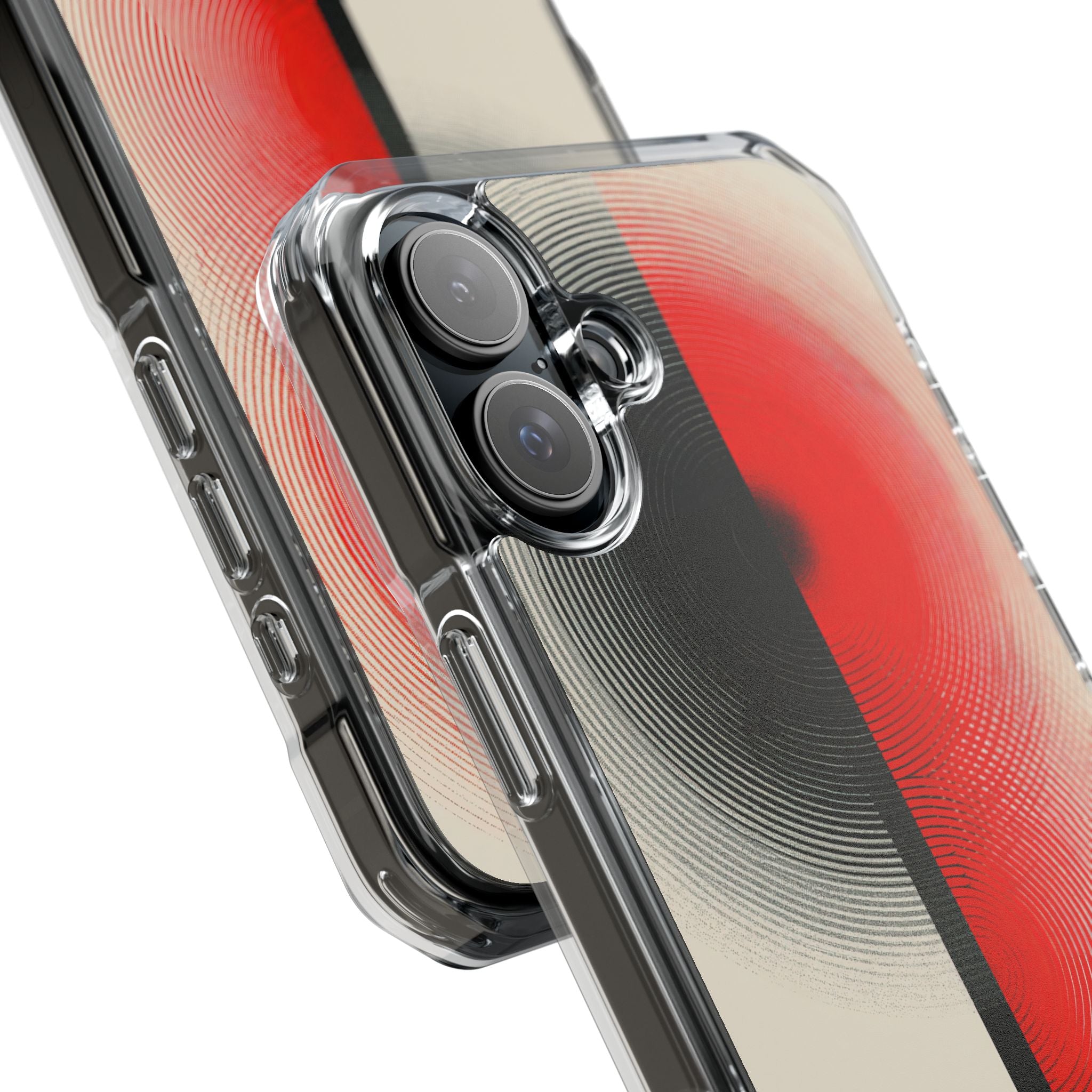Red Impact MagSafe Phone Case for iPhone - Split Signal Red