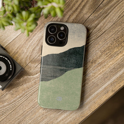 Green Tough Phone Case for iPhone - Moss Ridge Grain