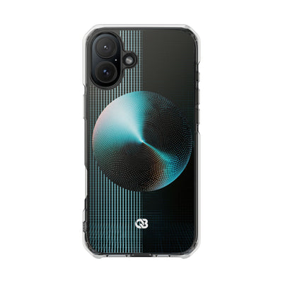 Blue Impact MagSafe Phone Case for iPhone - Cyan Vector Sphere
