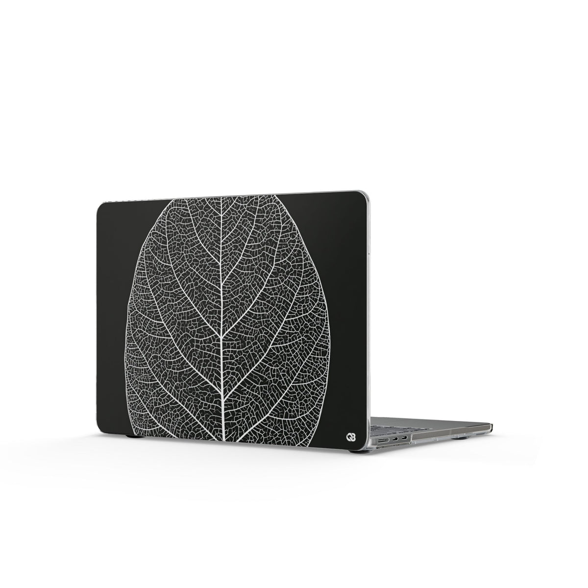 Monochrome Leaf Skeleton · Clear Hard Case for MacBook · Black