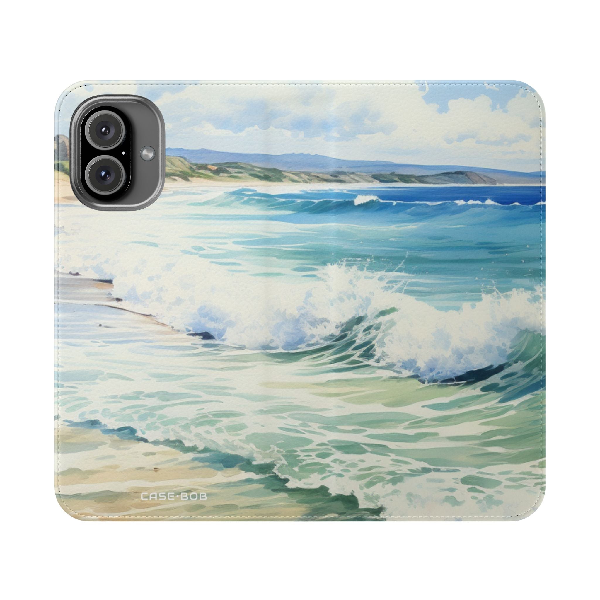 Vaahdottavat siniset aallot - iPhone 16 Plus -kotelo - lompakko