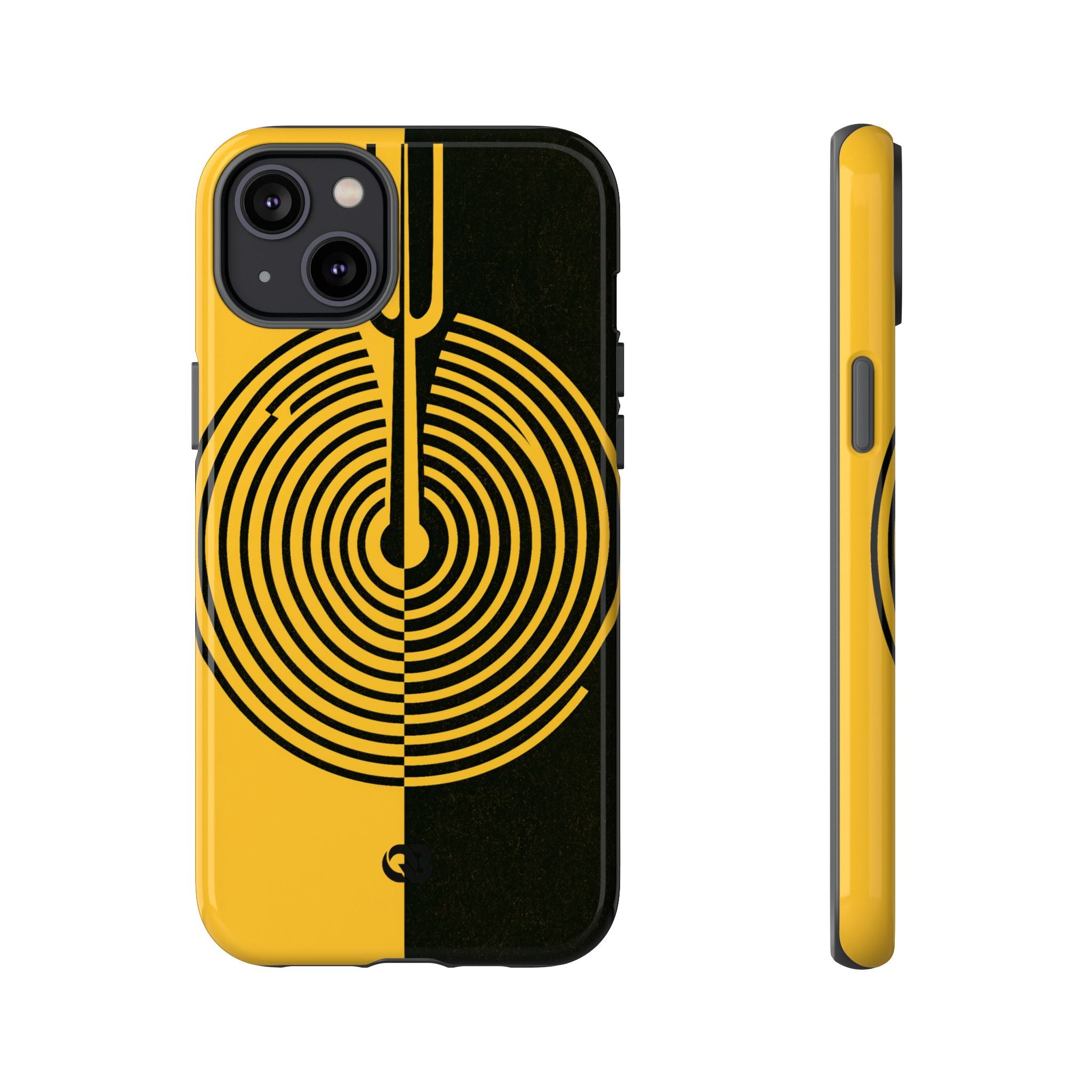 Yellow Tough Phone Case for iPhone - Voltage Sector Pulse