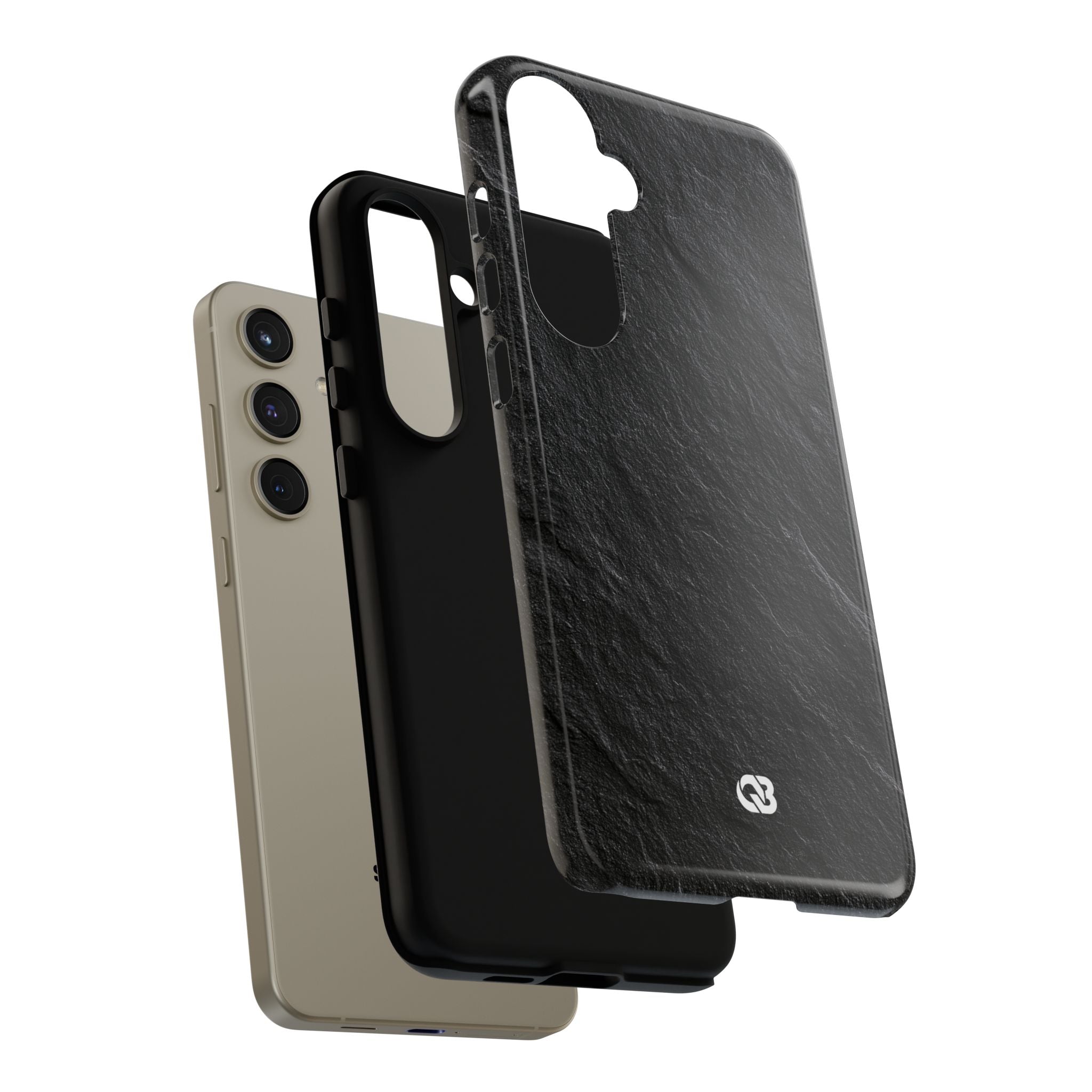 Black Tough Phone Case for Samsung - Raw Obsidian Slate