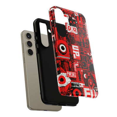 Neo Mecha Collage · Tough Phone Case for Samsung · Red