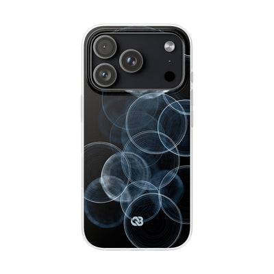 Blue Lite Phone Case for iPhone - Cyan Pulse Ripple
