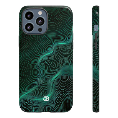 Emerald Topo Ridge · Tough Phone Case for iPhone · Green