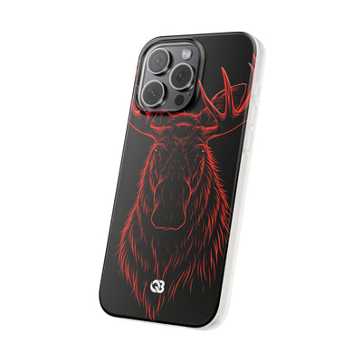 Crimson Horizon Moose · Lite Phone Case for iPhone ·  Black