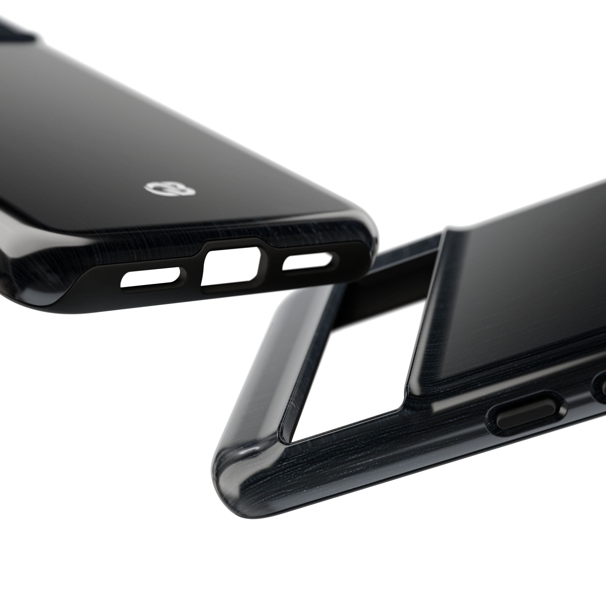 Black Tough Phone Case for Google Pixel - Midnight Brushed Grain