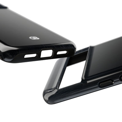 Black Tough Phone Case for Google Pixel - Midnight Brushed Grain