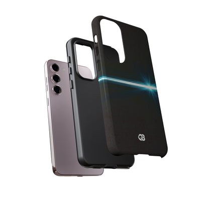 Blue Tough Phone Case for Samsung - Electric Cyan Ray