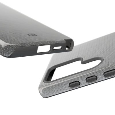Grey Tough Phone Case for Samsung - Chrome Mesh Warp