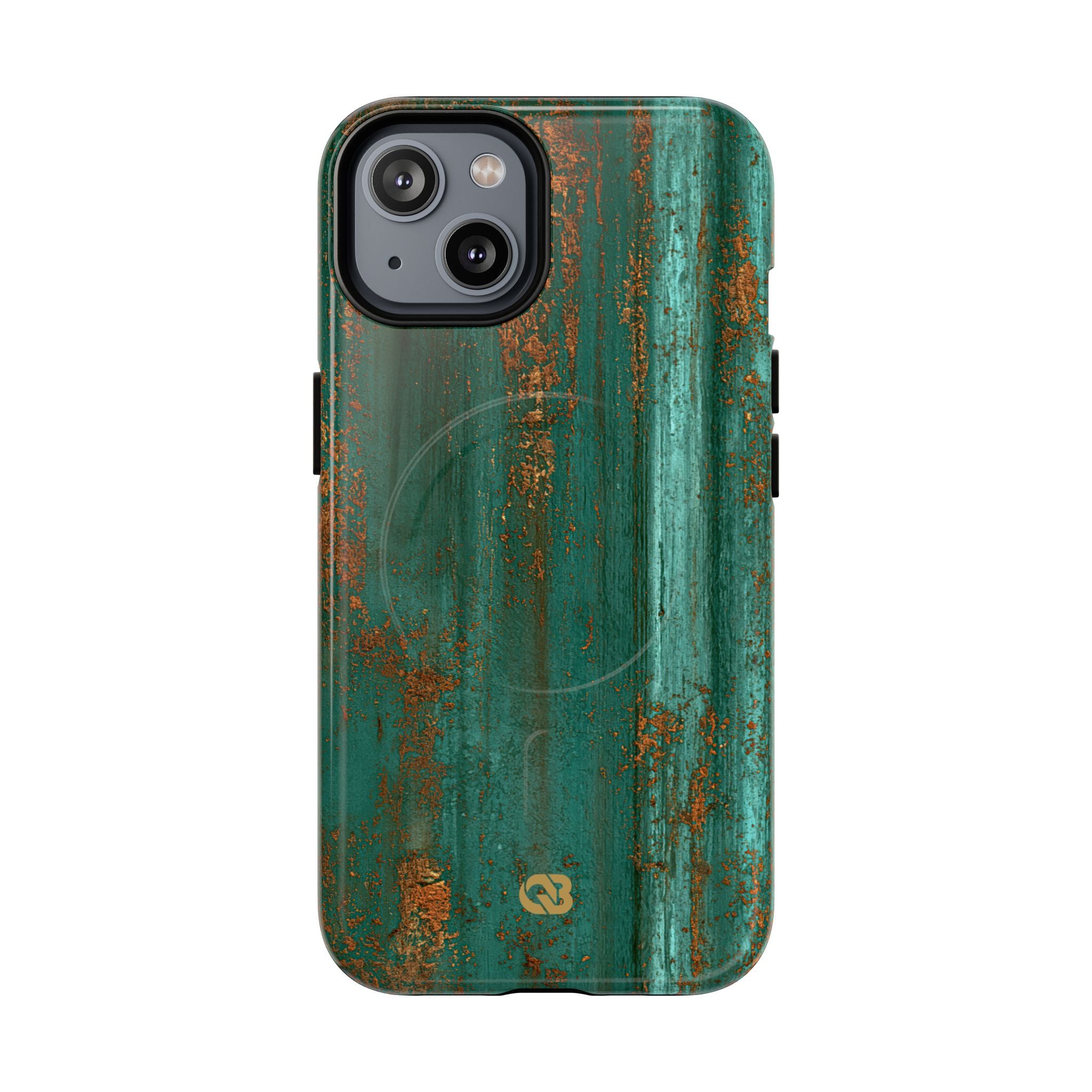 Teal Tough 2.0 Magsafe Phone Case for iPhone - Verdigris Copper Siding