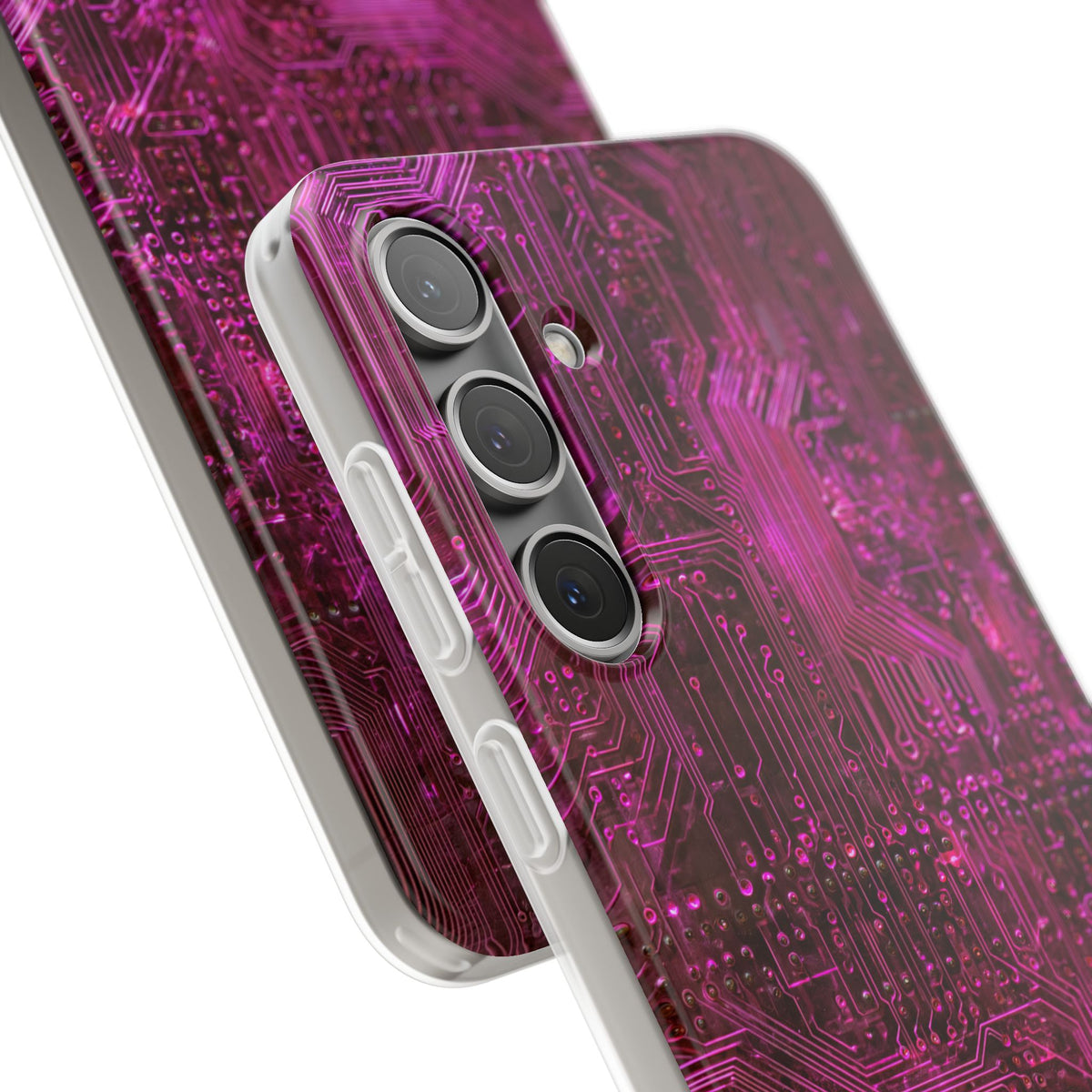 Magenta Circuit Trace · Lite Phone Case for Samsung · Pink