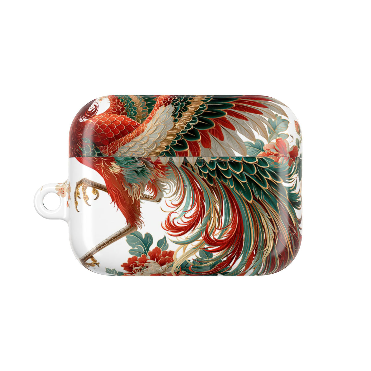 Vermilion Imperial Phoenix · Hard Case for AirPods & AirPods Pro · Red