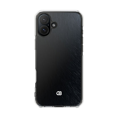 Black Impact MagSafe Phone Case for iPhone - Midnight Brushed Grain
