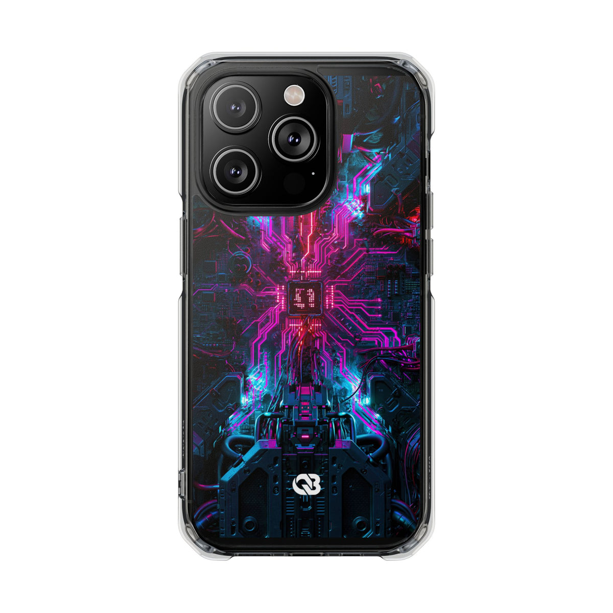 Neural Circuit Core · Clear Impact Magnetic Phone Case for iPhone ·  Black
