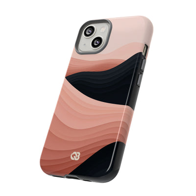 Pink Tough Phone Case for iPhone - Dune Shadow Layers
