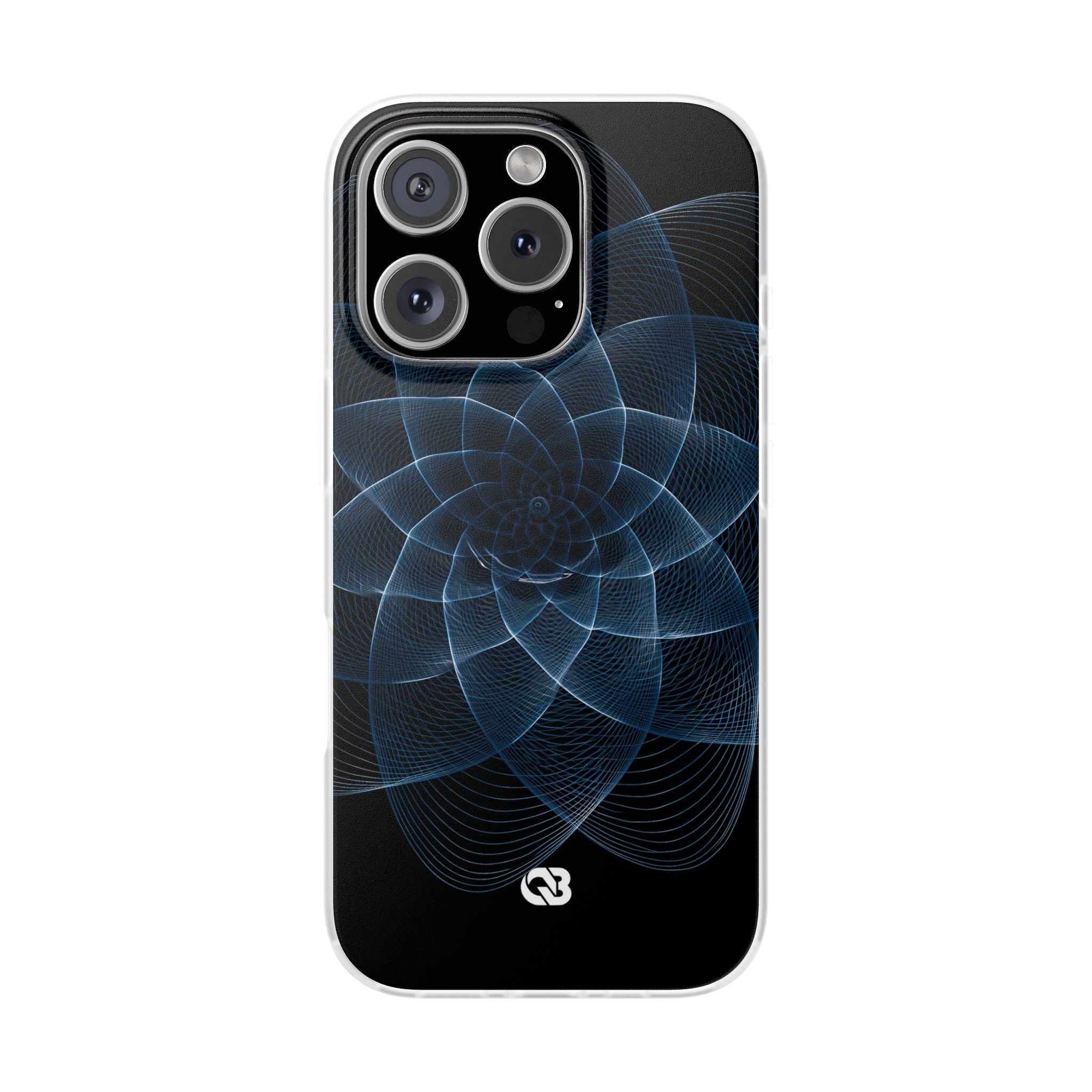 Blue Lite Phone Case for iPhone - Cobalt Geometric Bloom